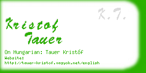 kristof tauer business card