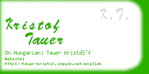 kristof tauer business card